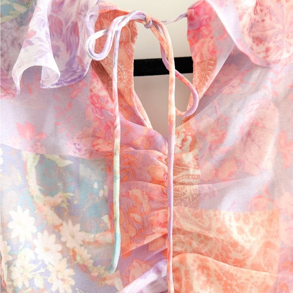 For Love And Lemons Gradiant Ruffle Dress - Picture 11 of 14